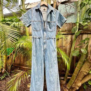 Levi’s Iconic Denim Jean Jumpsuit Coveralls Size XS Red Tab